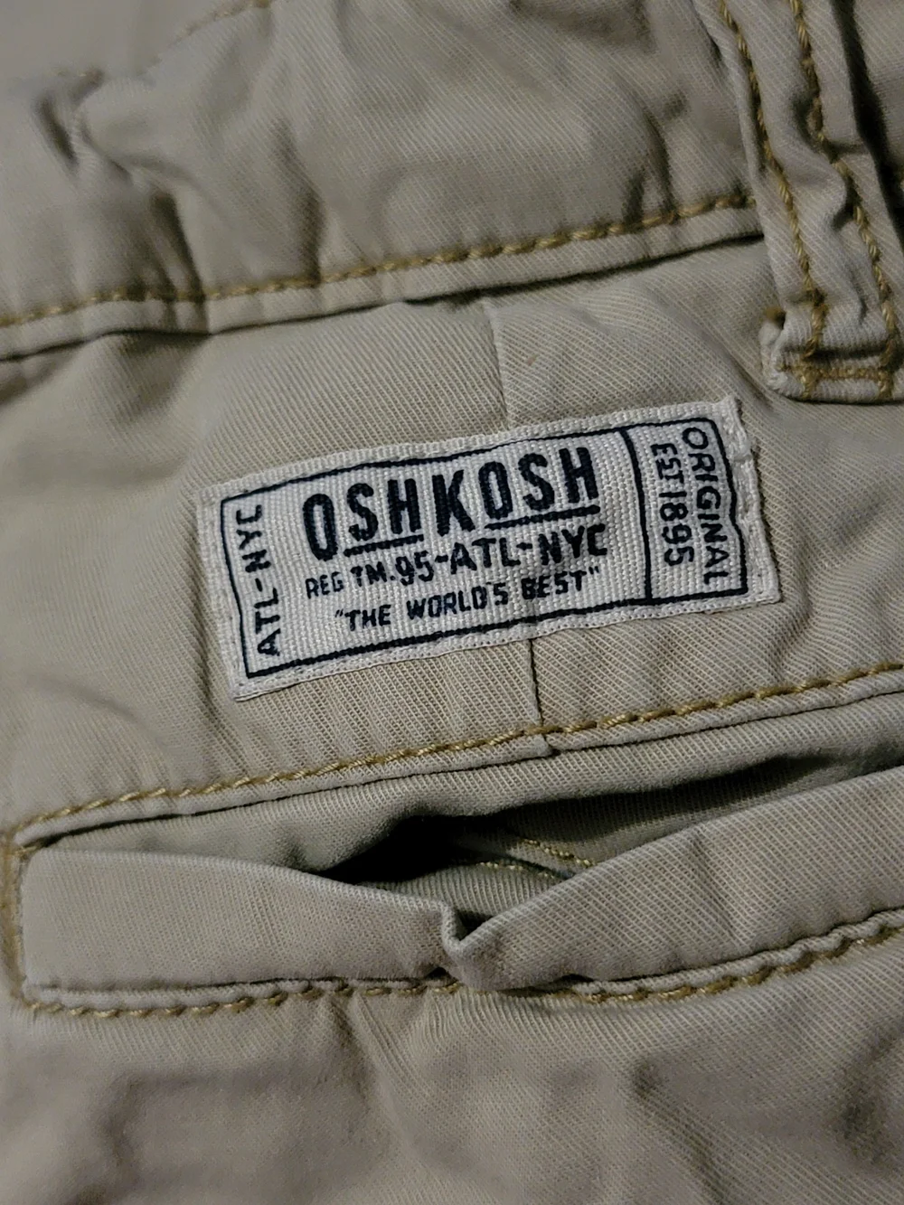 OshKosh B'gosh Boys' Tan Flat Front Shorts